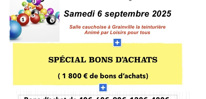 Loto du samedi 6 septembre 2025