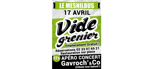 30 ème Vide Grenier + Apéro Concert : Le Mesnilbus 