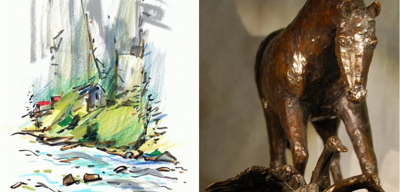 Exposition de Aude Mahuzier (peintre) et de Florence Michau (sculpteur) 