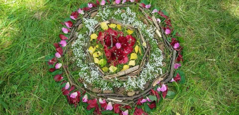 Land Art - Mandala en forêt 