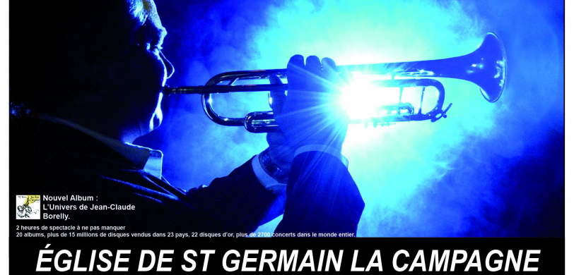 Jean-Claude Borelly et sa Trompette d'Or à Saint Germain la Campagne